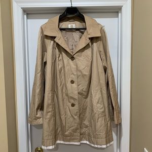 Gallery Woman 3X Tan Rain Coat with Hood